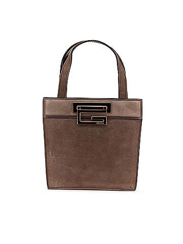 Gucci G Suede Handbag (view 1)