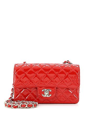 Chanel Classic Single Flap Bag Quilted Patent Mini (view 1)