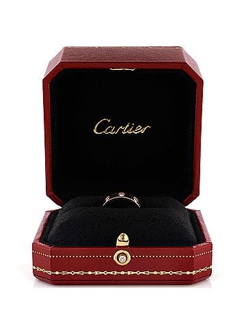 Cartier Love Wedding Band 8 Diamonds Ring 18K Rose Gold with Diamonds (view 2)