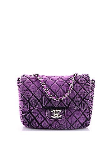 Chanel Denimpression Flap Bag Quilted Distressed Denim Small (view 1)