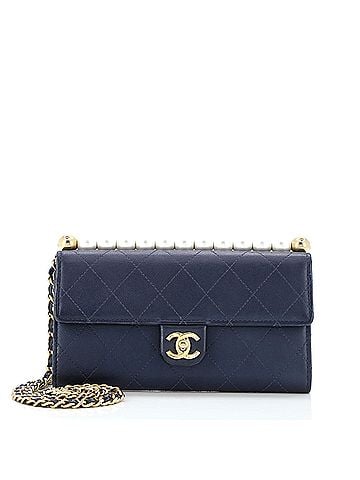 Chanel Chic Pearls Clutch with Chain Quilted Goatskin (view 1)