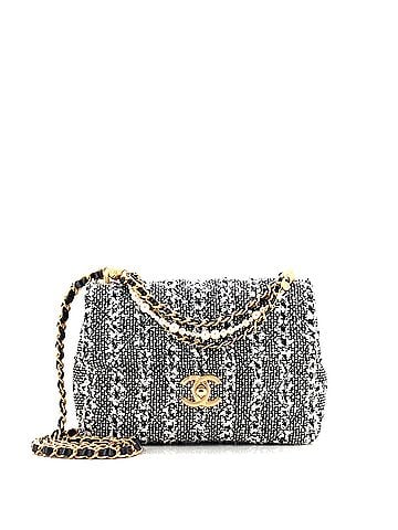 Chanel Pearl Chain CC Flap Bag Quilted Tweed Mini (view 1)