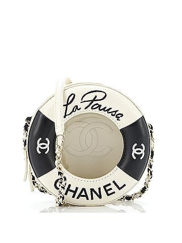 Chanel Lifesaver Round Crossbody Bag Lambskin Small (view 1)