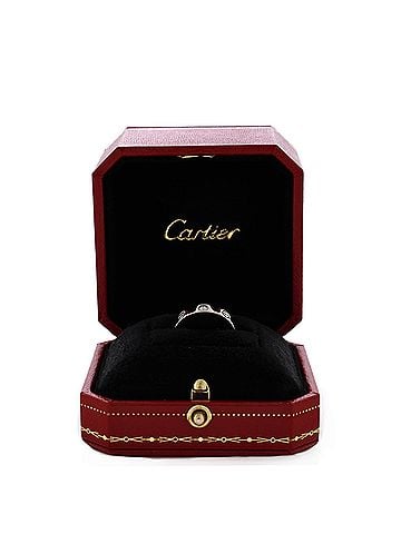 Cartier Love Wedding Band 1 Diamond Ring 18K White Gold with Diamond (view 2)