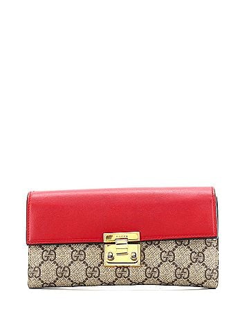 Gucci Padlock Continental Chain Wallet GG Coated Canvas and Leather Long (view 1)
