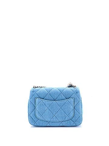 Chanel Sweet Heart Chain Square Flap Bag Quilted Denim Mini (view 2)