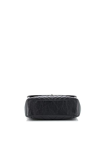 Chanel Top Handle Flap Bag Chevron Calfskin Small (view 2)