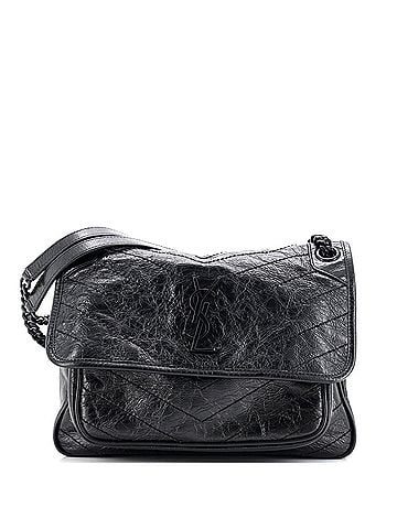 Saint Laurent Niki Chain Flap Bag Matelasse Chevron Leather Medium (view 1)