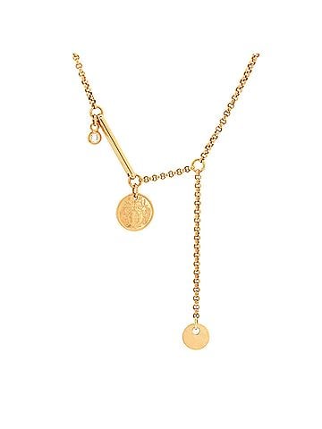 Hermès Ex-Libris Pendant Necklace 18K Rose Gold with Diamond Small (view 1)