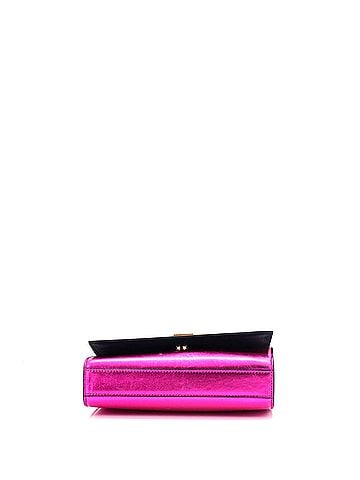 Saint Laurent Classic Monogram Crossbody Bag Metallic Leather Medium (view 2)