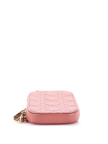 Christian Dior Lady Dior Phone Holder on Chain Cannage Quilt Lambskin (view 2)