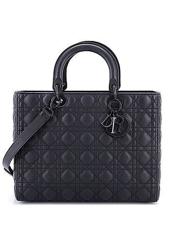Christian Dior Ultra Matte Lady Dior Bag Cannage Quilt Calfskin Large (view 1)