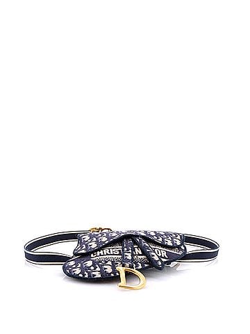 Christian Dior Saddle Belt Bag Logo Embroidered Oblique Canvas (view 2)