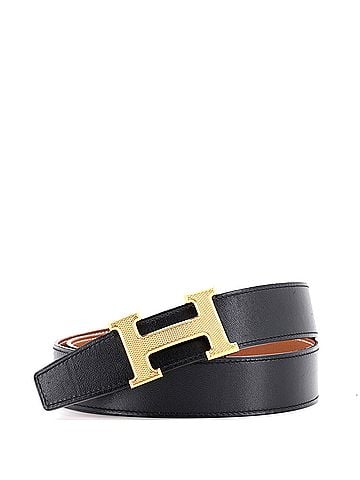 Hermès Constance Reversible Belt Leather with Guilloche Hardware Medium (view 1)