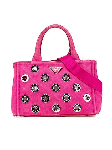 Prada Small Canvas Canapa Grommet Satchel (view 1)