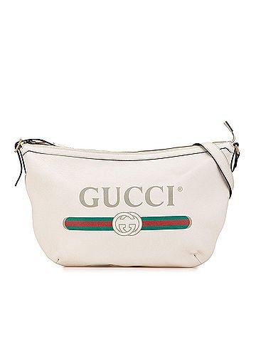 Gucci Leather Logo Half Moon Crossbody (view 1)