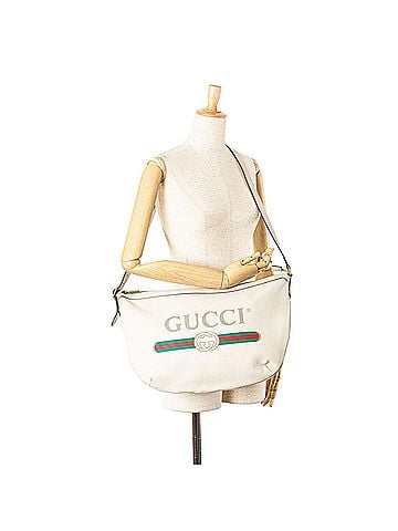 Gucci Leather Logo Half Moon Crossbody (view 2)