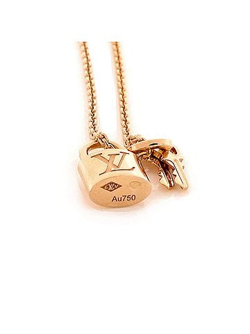 Louis Vuitton Lockit Pendant Necklace 18K Rose Gold (view 2)