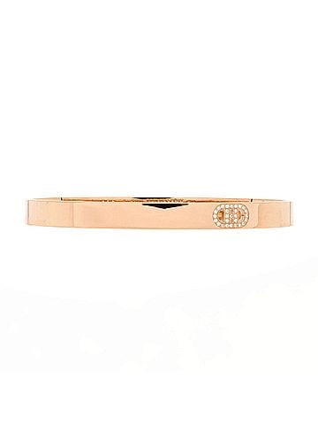 Hermès H d'Ancre Bracelet 18K Rose Gold with Diamonds Small (view 1)