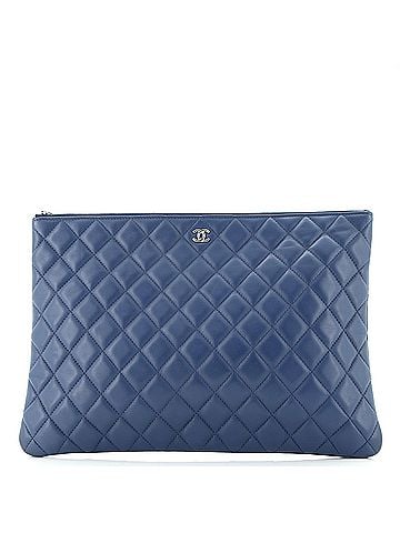 Chanel O Case Clutch Quilted Lambskin Large (view 1)