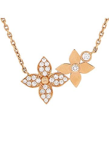 Louis Vuitton Star Blossom Double Pendant Necklace 18K Rose Gold and Diamonds (view 1)
