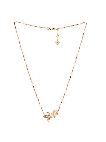 Louis Vuitton Star Blossom Double Pendant Necklace 18K Rose Gold and Diamonds (view 2)