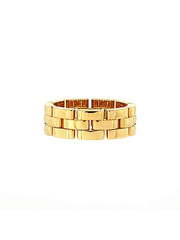 Cartier Maillon Panthere 3 Row Band Ring 18K Yellow Gold (view 1)
