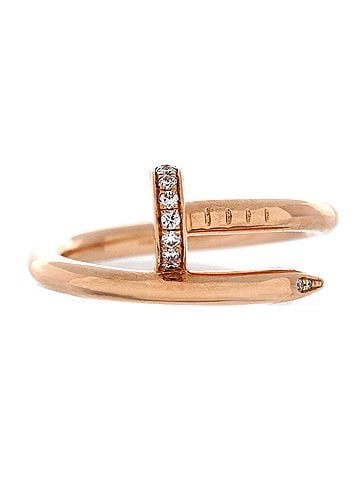 Cartier Juste un Clou Ring 18K Rose Gold and Diamonds (view 1)