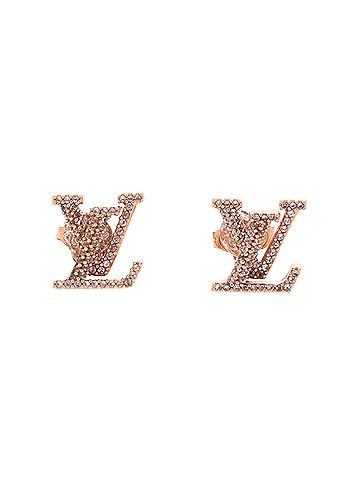 Louis Vuitton LV Iconic Stud Earrings Metal with Crystals (view 1)