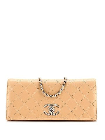Chanel Woven Chain CC Clutch with Chain Quilted Lambskin Mini (view 1)