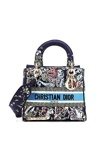 Christian Dior Lady D-Lite Bag Embroidered Canvas Medium (view 1)