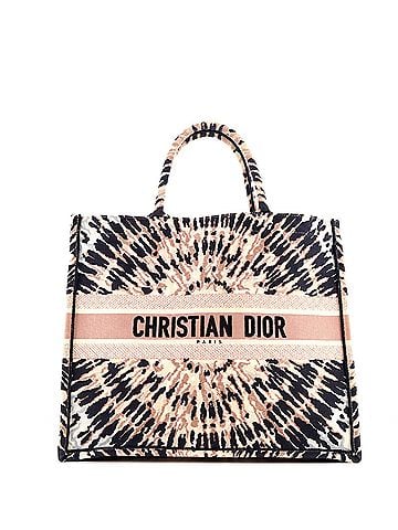 Christian Dior Book Tote Embroidered Canvas Large (view 1)