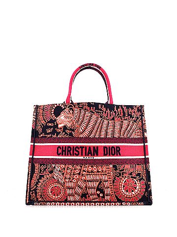 Christian Dior Book Tote Embroidered Canvas Large (view 1)