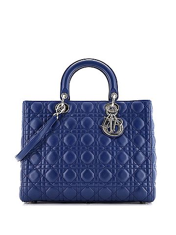 Christian Dior Vintage Lady Dior Bag Cannage Quilt Lambskin Large (view 1)