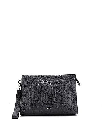 Christian Dior A5 Triangle Wristlet Pouch Gravity Leather (view 1)