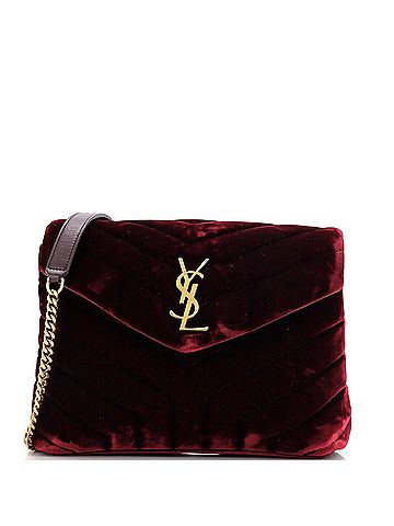 Saint Laurent Loulou Shoulder Bag Matelasse Chevron Velvet Small (view 1)