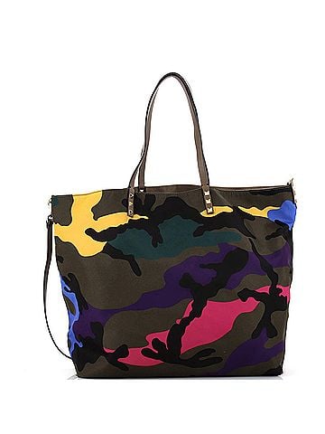 Valentino Garavani Rockstud Open Reversible Convertible Tote Camo Nylon Medium (view 1)