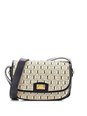 Saint Laurent Flap Satchel Monogram All Over Canvas and Leather Medium (view 1)