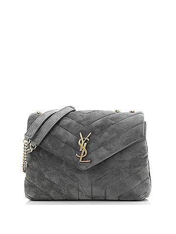 Saint Laurent Loulou Shoulder Bag Matelasse Chevron Suede Small (view 1)