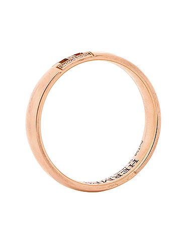 Hermès Ever Herakles Wedding Band Ring 18K Rose Gold with Diamonds (view 2)