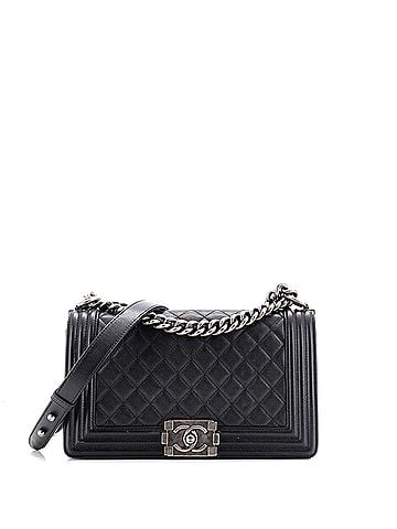 Chanel Boy Flap Bag Quilted Caviar Old Medium (view 1)