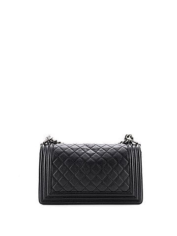 Chanel Boy Flap Bag Quilted Caviar Old Medium (view 2)