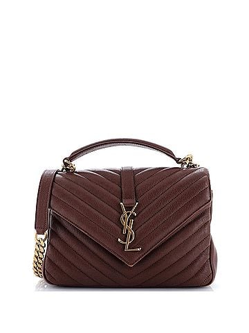 Saint Laurent Classic Monogram College Bag Matelasse Chevron Leather Medium (view 1)