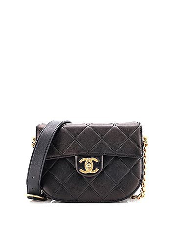 Chanel Moon Flap Messenger Bag Quilted Calfskin Mini (view 1)