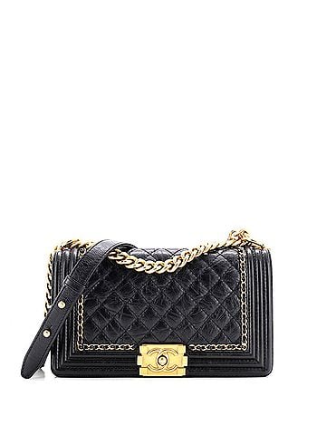 Chanel Jacket Boy Flap Bag Quilted Aged Calfskin Old Medium (view 1)