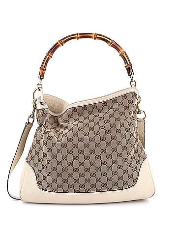 Gucci Diana Bamboo Shoulder Bag GG Canvas Medium (view 1)