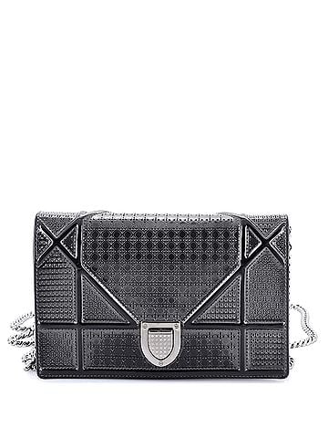 Christian Dior Diorama Wallet on Chain Cannage Embossed Calfskin (view 1)