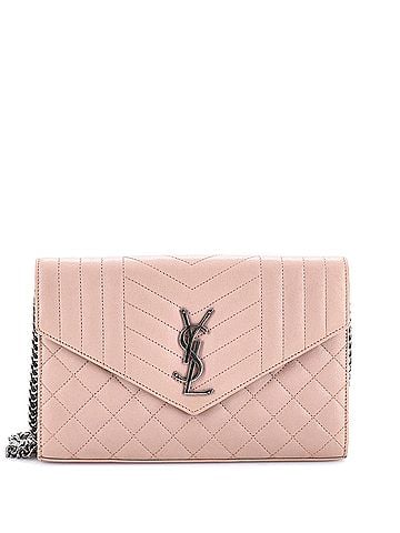 Saint Laurent Classic Monogram Envelope Satchel Mixed Matelasse Leather Medium (view 1)