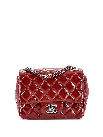 Chanel Square Classic Single Flap Bag Quilted Patent Mini (view 1)