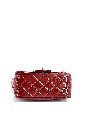 Chanel Square Classic Single Flap Bag Quilted Patent Mini (view 2)